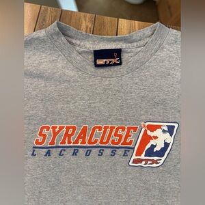 Vintage 90s STX Syracuse University Lacrosse USA Gray Large NCAA SU Lax Shirt L
